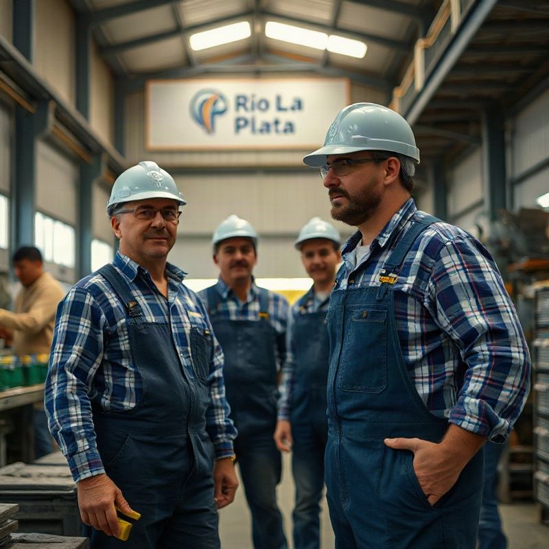 Trabajadores en una planta agroindustrial del interior uruguayo con iluminación natural de fábrica